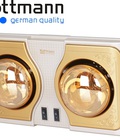 Hình ảnh: Đèn sưởi nhà tắm kottmann 2 bóng vàng new 2015 K2BH