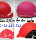 Hình ảnh: Nón bảo hiểm vespa, nón bảo hiểm có ốp da đẹp, nón bảo hiểm in logo vespa