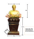 Hình ảnh: Tượng Bác Hồ mạ vàng 20cm