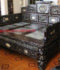 Hình ảnh: Giường cẩn ốc xà cừ tựa ngũ sơn .