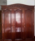 Hình ảnh:  Tủ Áo 3 cánh mẫu Hoa Lan Tây Gỗ Gụ cao cấp