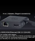 Hình ảnh: Dell Universal Adapter DA100 Chuyển đổi tín hiệu kết nối Chuyển đổi tín hiệu kết nối USB3.0 to VGA HDMI LAN USB