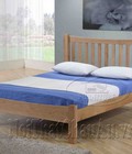 Hình ảnh: Giường ngủ gỗ sồi leverpool  kiểu đầu nan đuôi thấp