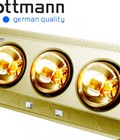 Hình ảnh: Đèn sưởi nhà tắm Kottmann 3 bóng vàng