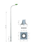 Hình ảnh: Cột đèn cao áp 8m, 9m, cột thép mạ kẽm cần đơn 9m, 10m.