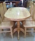 Hình ảnh: Bộ bàn ăn gỗ sồi oval