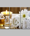 Hình ảnh: Tranh đồng hồ bộ 3 bức Spa DH1004A (kích thước 90x60cm) 