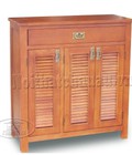 Hình ảnh: Tủ giày gỗ sồi 3 cánh 1 ngăn kéo - D90cm x S35cm x C100cm -