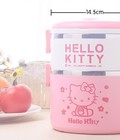 Hình ảnh: Hộp cơm giữ nhiệt 2 tầng Hello Kitty