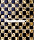 Hình ảnh: Gạch mosaic vàng đen hoa văn AL102