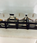 Hình ảnh: Bộ 3 lọ thủy tinh có nắp inox đựng gia vị khô USA - KS008001