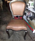 Hình ảnh: MH: 1012  ghế gỗ vintage bọc da