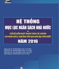 Hình ảnh: Sách Hệ thống mục lục ngân sách nhà nước 2016