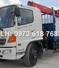 Hình ảnh: Xe tải Hino 9t4 gắn cẩu tự hành 4 khúc nâng 5.5 tấn
