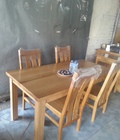 Hình ảnh: Bộ bàn ghế ăn gỗ sồi 1m6 4 ghế