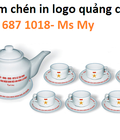 Hình ảnh: Bộ ấm chén cao cấp in logo quảng cáo làm quà tặng