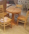 Hình ảnh: Bộ Bàn Ghế Gỗ Cafe Tròn