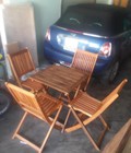 Hình ảnh: Bộ Bàn Ghế Gỗ Xếp Cafe