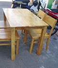 Hình ảnh: Bộ Bàn Ăn Gỗ Thông 4 Ghế