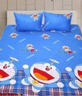 Hình ảnh: Bộ chăn ga gối trơn Doraemon kèm vỏ gối ôm