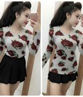 Hình ảnh: Áo len lông hoa hồng