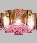 Hình ảnh: Tranh bộ con đường Hoa DH1034A (kích thước 150x90cm) 