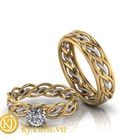 Hình ảnh: Nhẫn cưới vặn thừng thiết kế độc lạ KJW20170