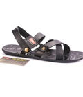 Hình ảnh: Sandal nam da thật cao cấp chính hãng màu đen VNL2A31D www.Caganu.com