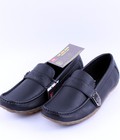 Hình ảnh: Giày lười nam da thật cao cấp chính hãng màu đen www.Caganu.com