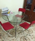 Hình ảnh: Bộ bàn ghế mặt kính 4 ghế