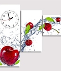 Hình ảnh: Tranh bộ đồng hồ hoa quả DH609A (kích thước 150x90cm) 