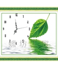 Hình ảnh: Tranh thêu đồng hồ chiếc lá A814