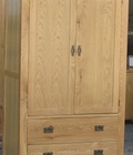 Hình ảnh: Tủ áo gỗ sồi 1m1 2 cánh 2 hộc kéo CMR_WD022