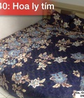 Hình ảnh: Bộ chăn ga gối trần bông hoa ly tím