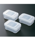 Hình ảnh: Bộ 3 hộp nhựa chữ nhật 190ml  