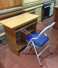 Hình ảnh: bàn vi tính 80cm không tủ màu vàng +ghế gấp xanh