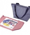 Hình ảnh: Clone of Túi giữ nhiệt kẻ caro dáng ngang , hình hộp, màu hồng, xanh ECHO  