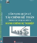 Hình ảnh: Cẩm nang quản lý tài chính kế toán trong các đơn vị hành chính sự nghiệp