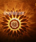 Hình ảnh: Đèn gỗ trang trí hoa hướng dương