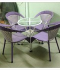 Hình ảnh: Giảm giá ghế nhựa giả mây, hổ trợ quán cafe mùa Euro