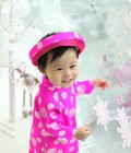 Hình ảnh: Áo dài cho bé gái Gấm Thái Tuấn màu hồng đồng xu