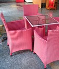 Hình ảnh: bộ ghế mây cafe thanh lý tại xưởng