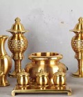 Hình ảnh: bộ đồ thờ bằng đồng vàng nguyên chất