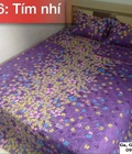 Hình ảnh: Bộ chăn ga gối trần bông tím nhí