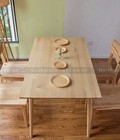 Hình ảnh: Bộ bàn 4 ghế ăn gỗ tự nhiên HCC-1402