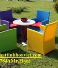 Hình ảnh: Bàn ghế café mây nhựaTinh Hoa Việt .