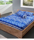 Hình ảnh: Bộ chăn ga gối trần bông móc biển xanh 560,000 đ