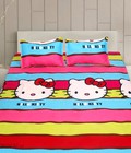 Hình ảnh: Bộ chăn ga gối trần bông Kitty sắc màu 560,000 đ
