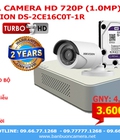 Hình ảnh: Trọn bộ camera HD720P HIKVISION DS-2CE16C0T-IR