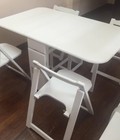 Hình ảnh: bàn ăn xếp gọn sơn trắng